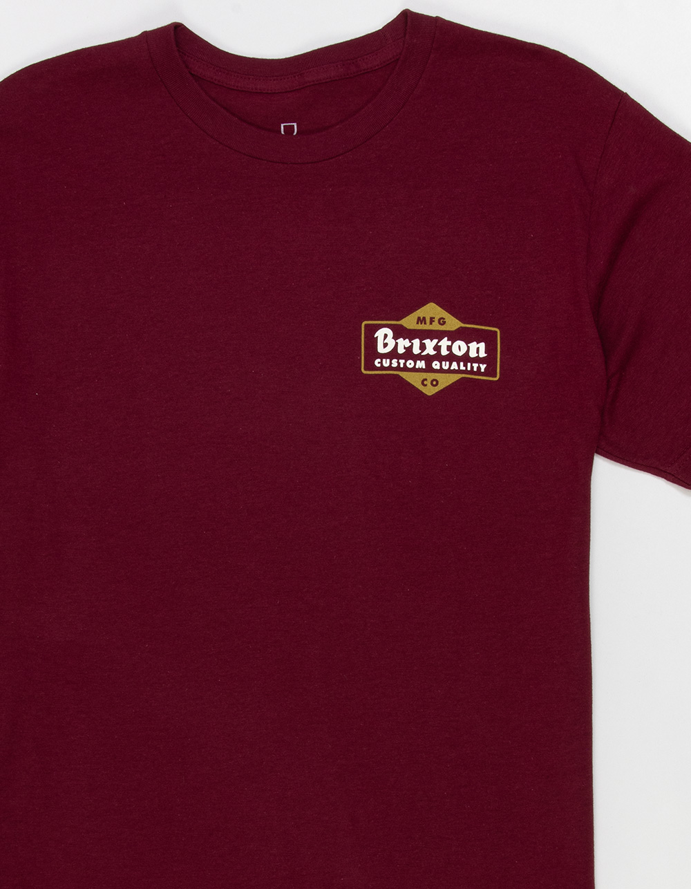 BRIXTON Ashfield Mens Tee - BURGUNDY
