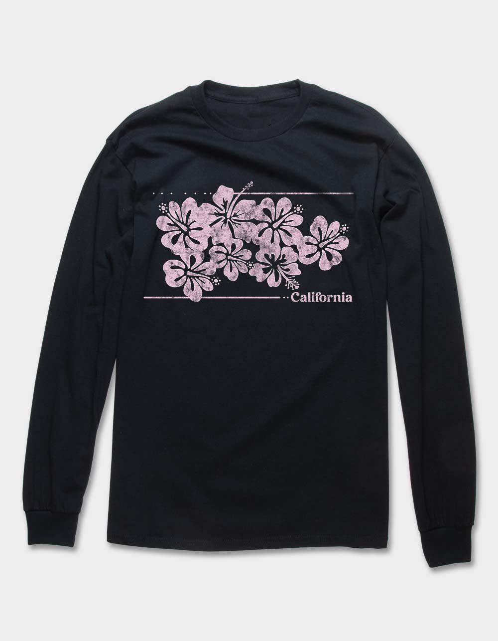 HIBISCUS California Unisex Long Sleeve Tee - BLACK