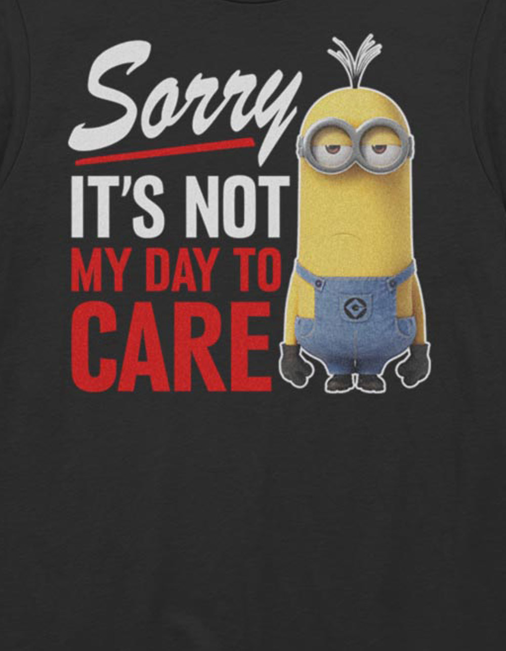 MINIONS Not My Day Unisex Tee - BLACK