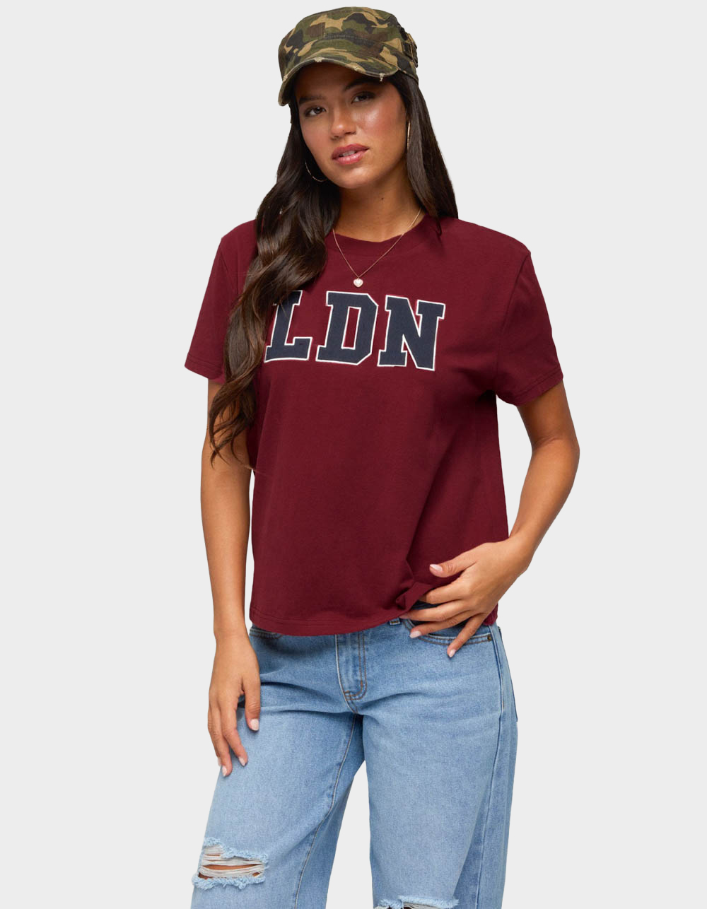 EDIKTED LDN Tee - DK RED