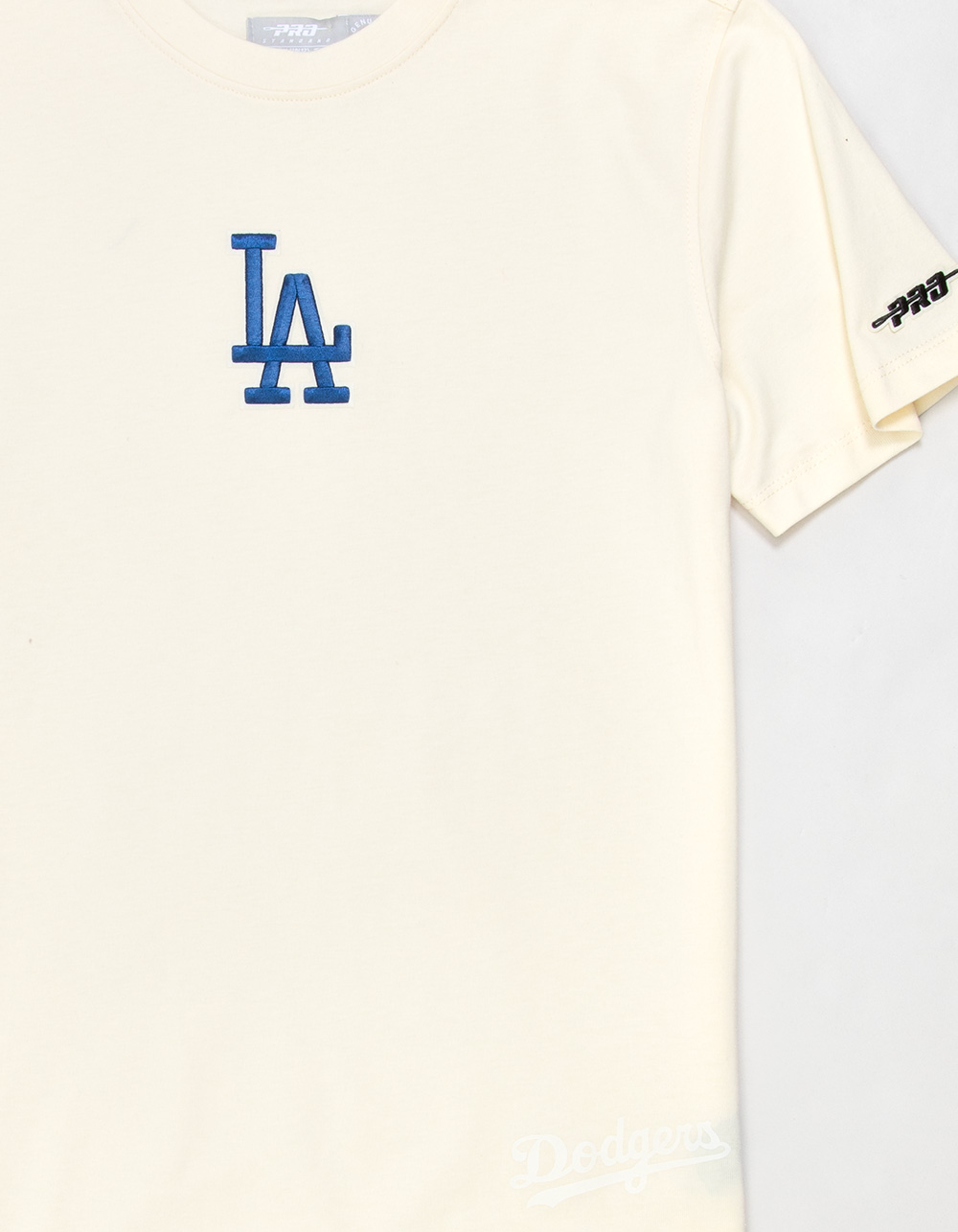 PRO STANDARD Los Angeles Dodgers Embroidered Boys Tee - OFF WHITE