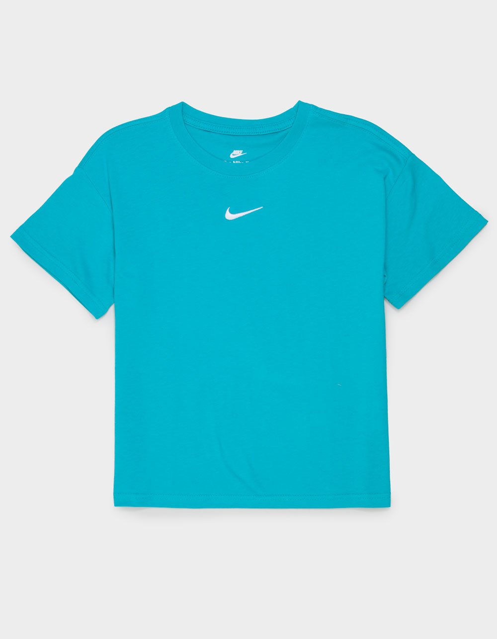 NIKE Sportswear Essential Girls Boxy Tee - TEAL BLUE