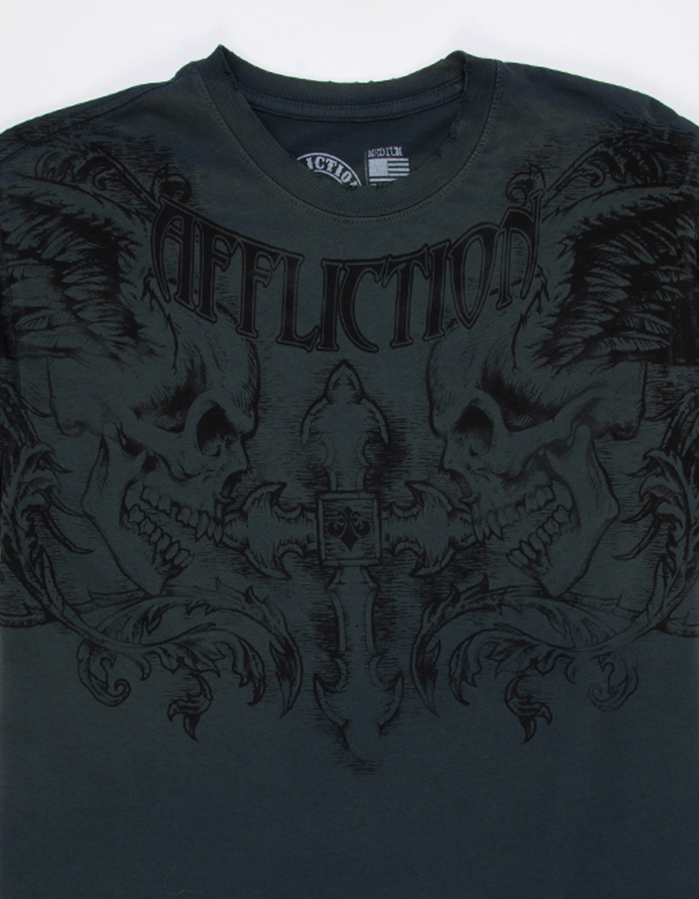 AFFLICTION Winged Mens Tee - GRAY