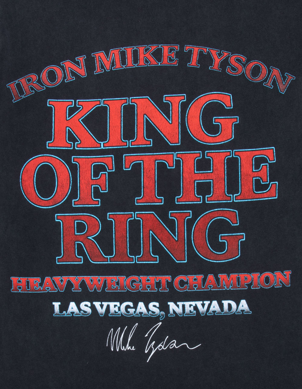MIKE TYSON Reign Mens Boxy Tee - WASHED BLACK