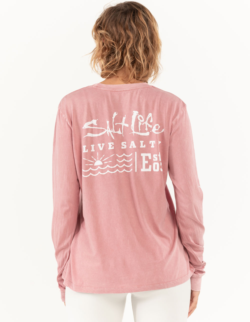 SALT LIFE Sea Womens Pocket Tee MAUVE Tillys