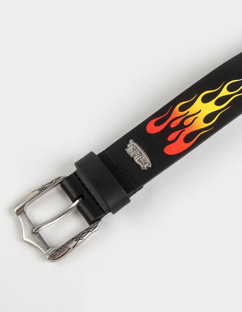 VON DUTCH Flame Tip Belt - BLACK COMBO