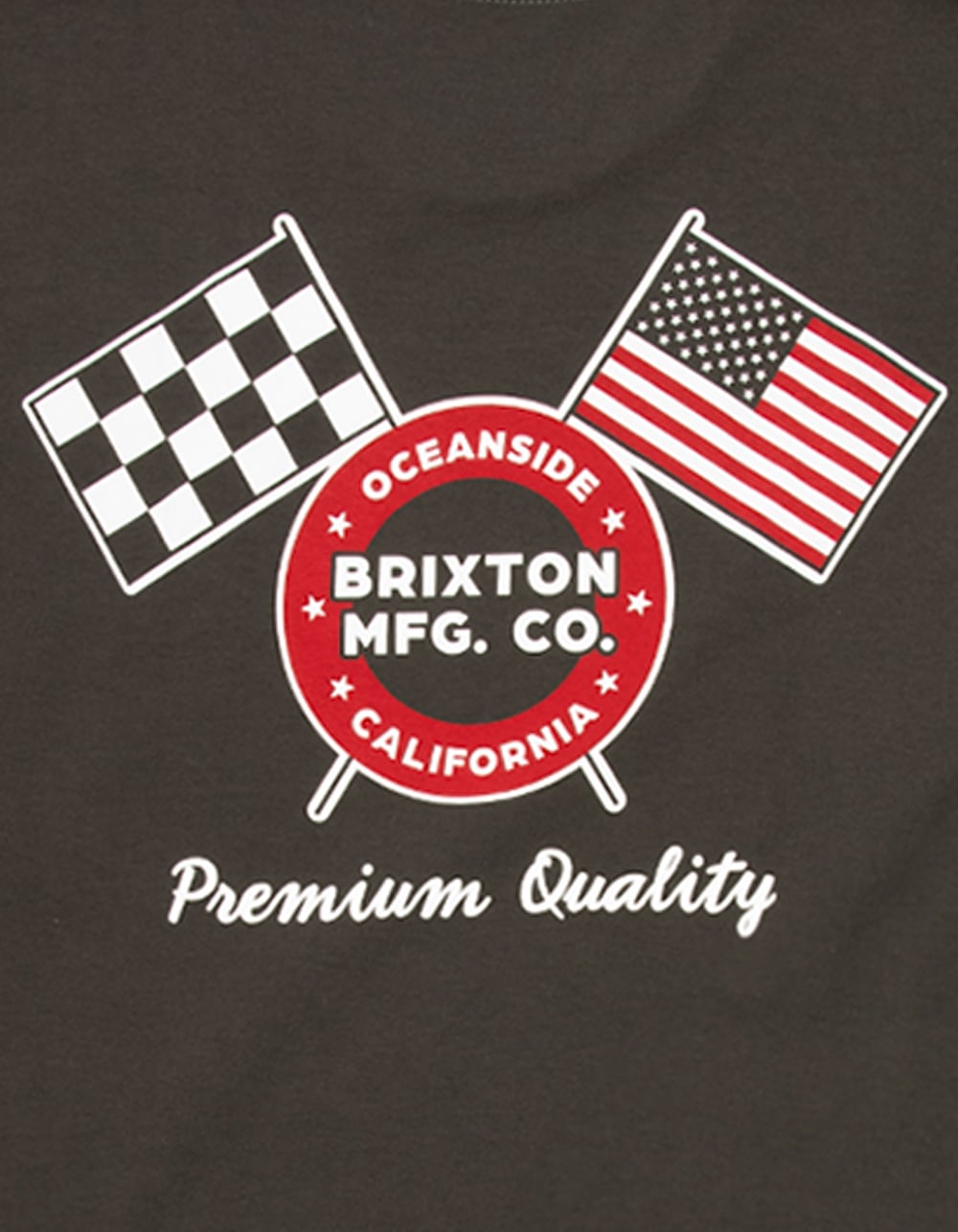 BRIXTON Flags Mens Tee - WASHED BLACK