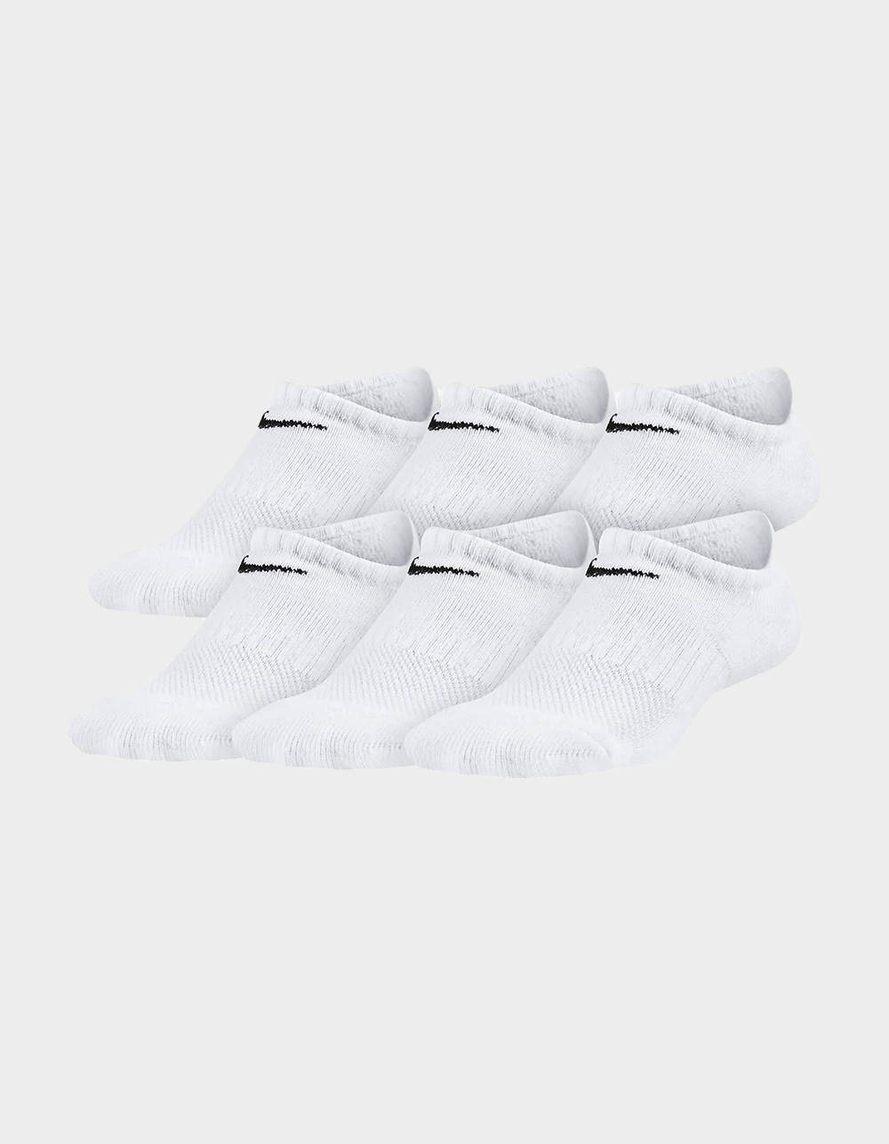 NIKE Performance 6 Pack Kids No-Show Socks - WHITE