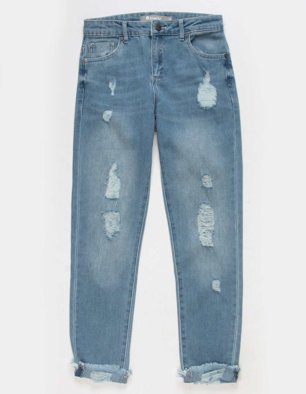 TRACTR Weekender High Rise Girls Destructed Jeans - MEDIUM WASH | Tillys