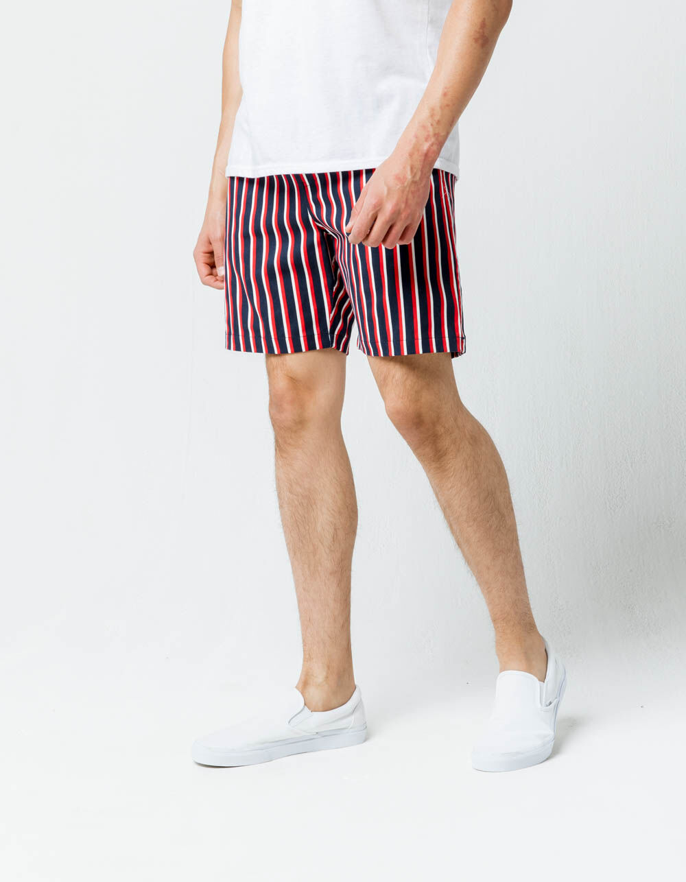 UNCLE RALPH Twill Stripe Navy Mens Shorts image number 3
