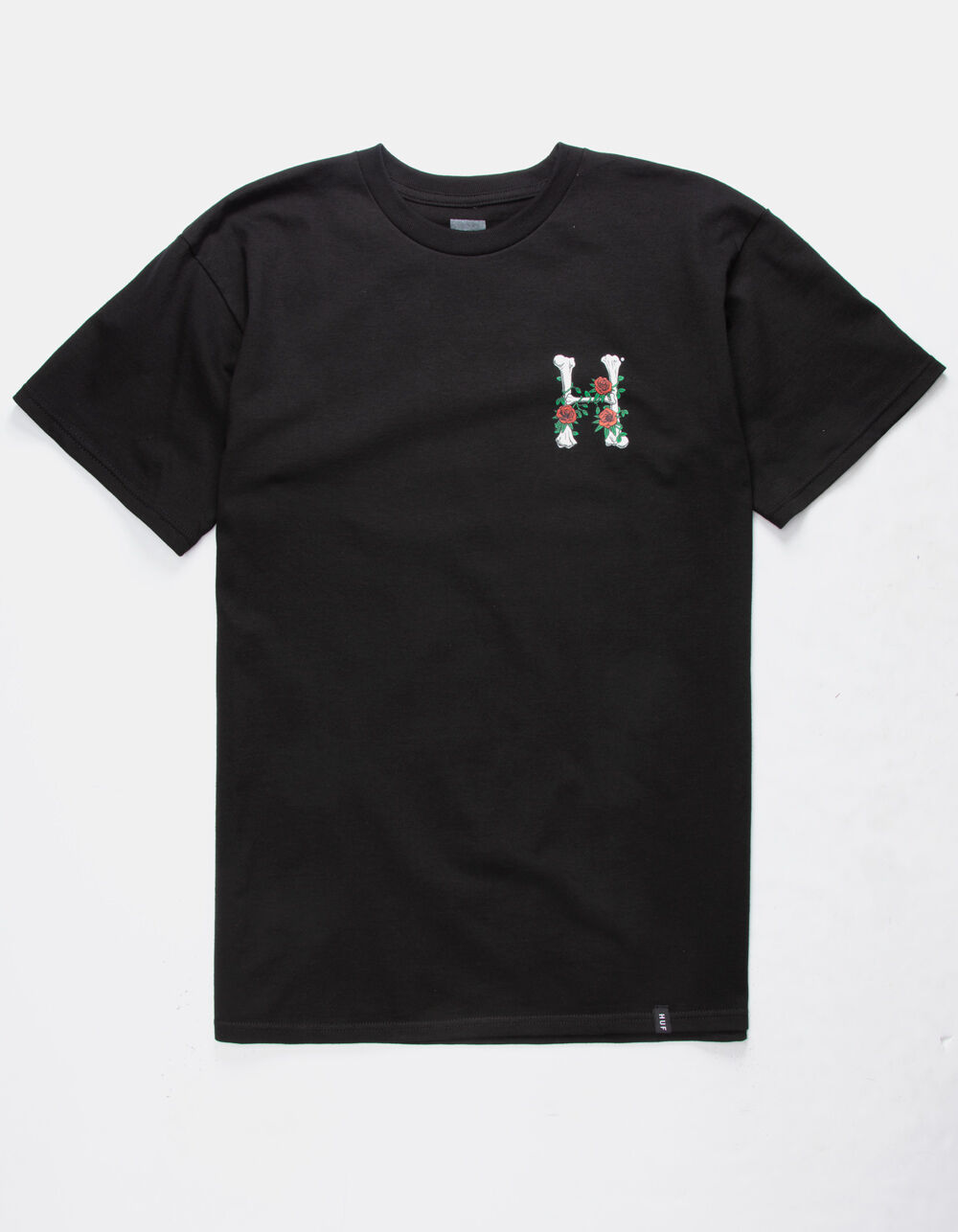 HUF Bones & Roses Classic H Mens T-Shirt - BLACK | Tillys