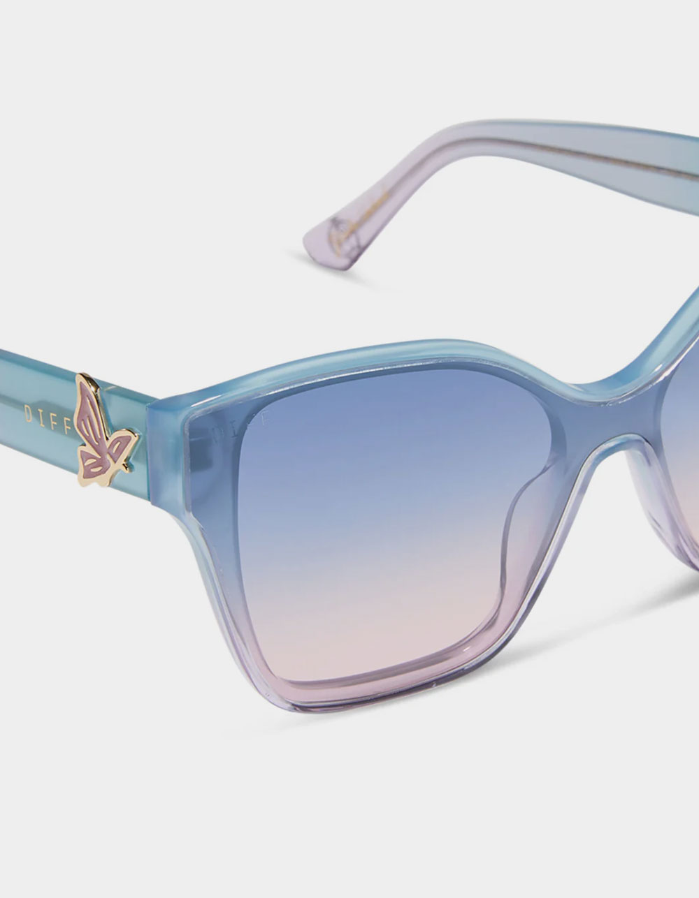 DIFF EYEWEAR x Wicked Glinda Upland Butterfly Sunglasses - BLUE COMBO