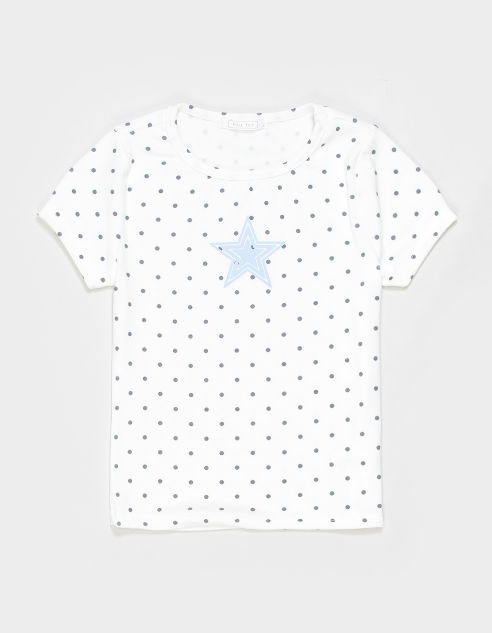 FULL TILT Allover Dot Star Girls Tee - BLK/WHT