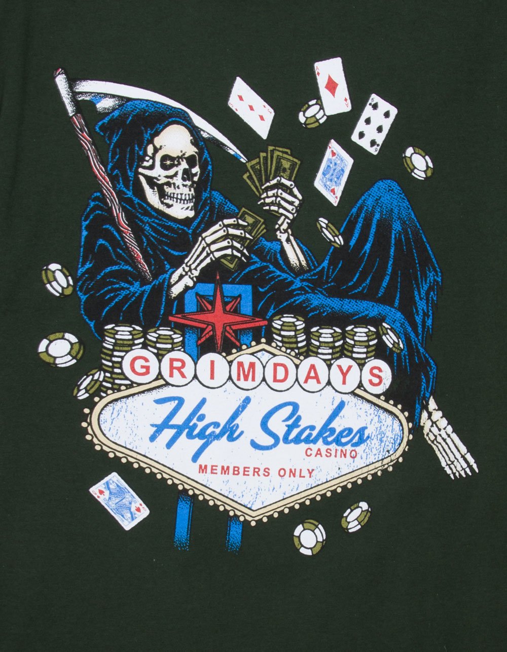 GRIM DAYS High Stakes Mens Tee - FOREST
