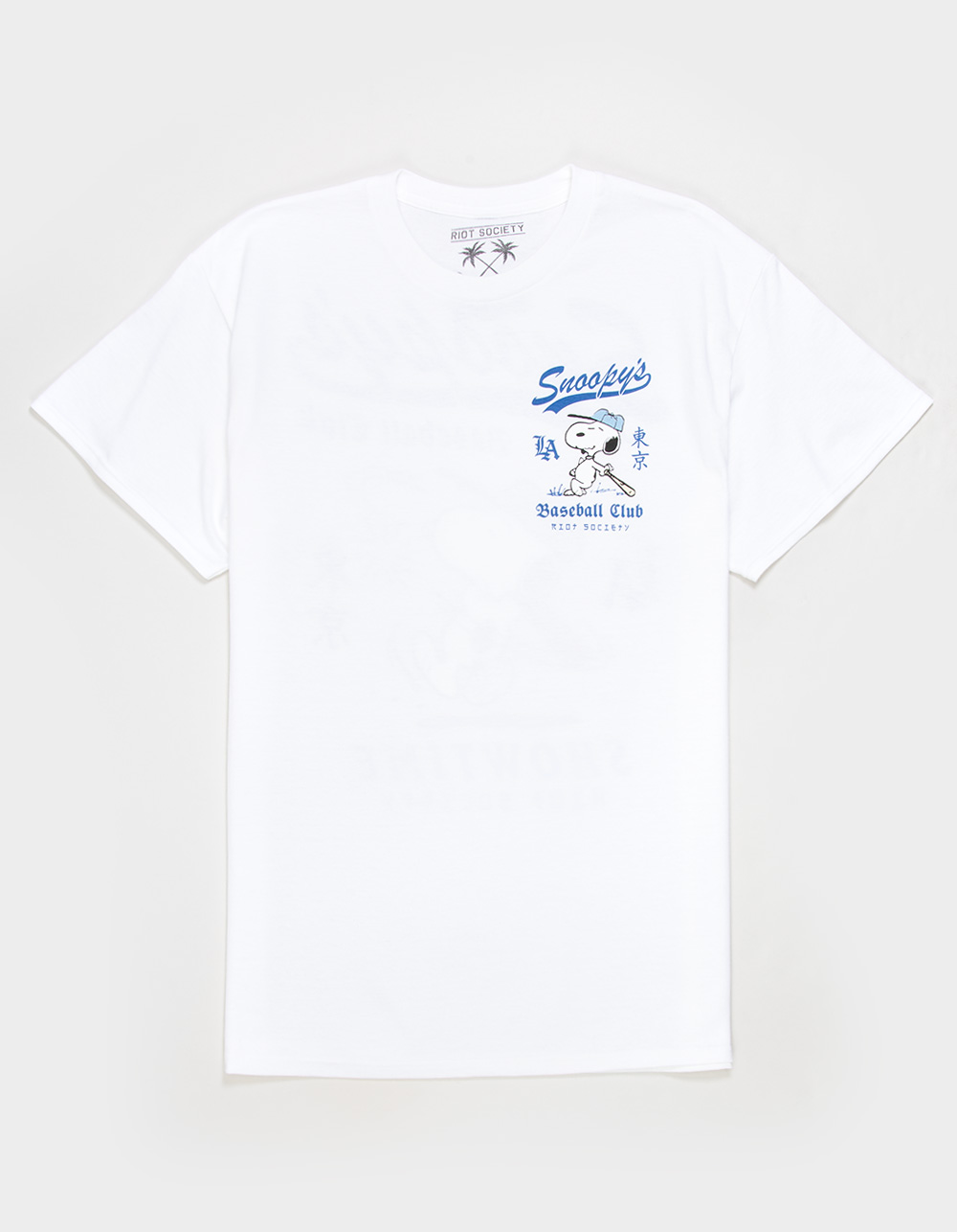 RIOT SOCIETY x Peanuts Baseball Mens Tee - WHITE