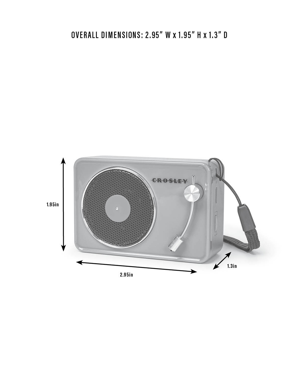 CROSLEY Mini Record Player Portable Bluetooth Speaker - LIGHT PINK