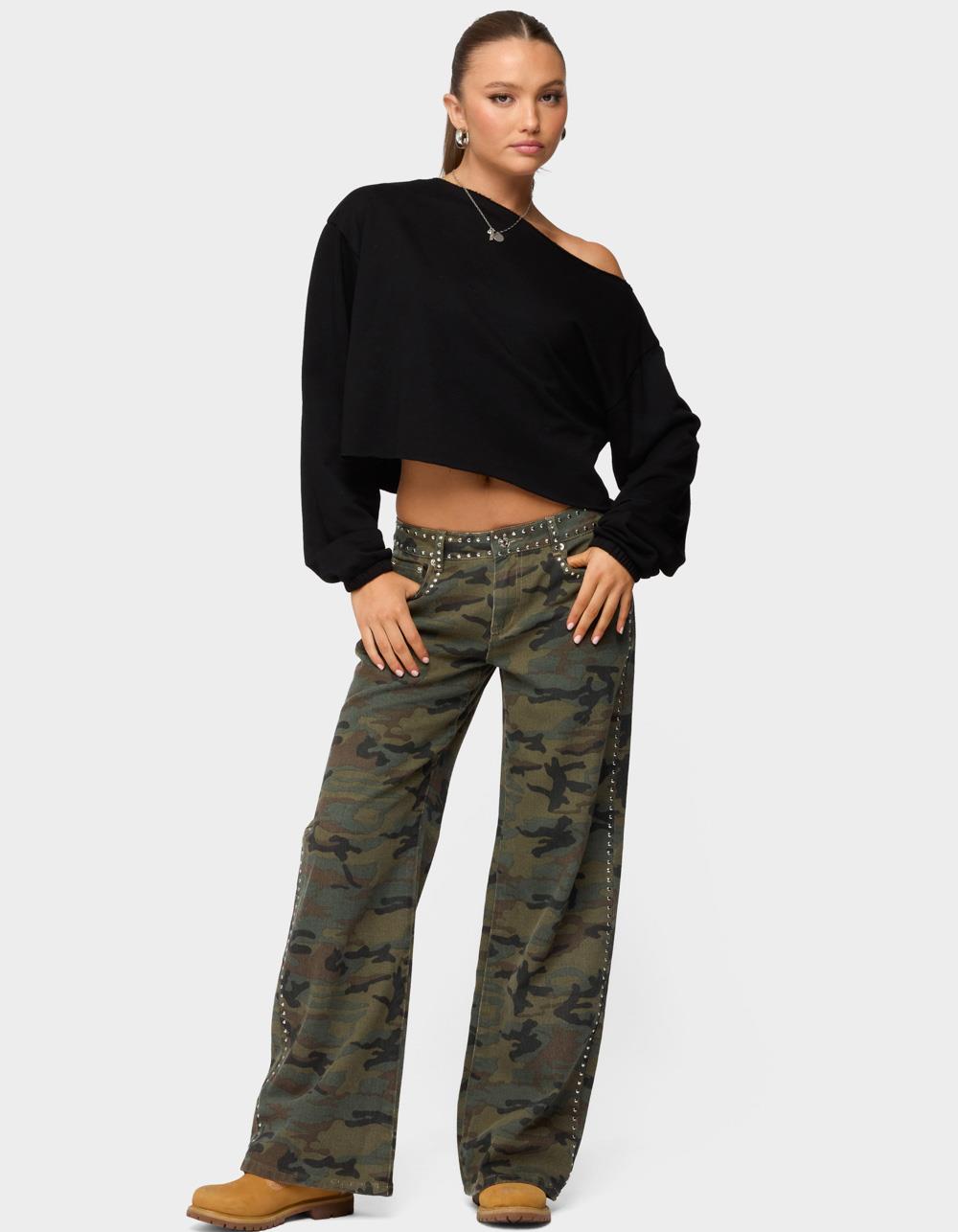 EDIKTED Aveline Off Shoulder Light Sweatshirt