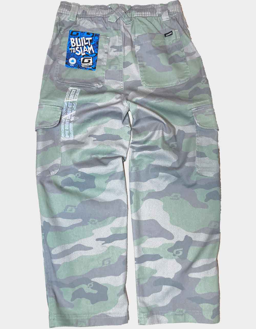 GROM Ride Right Drawstring Super Baggy Boys Cargo Pants - MULTI