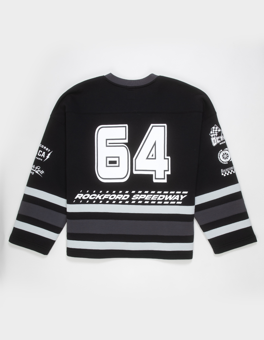 RSQ Hockey Mens Oversized Sweatshirt - BLACK