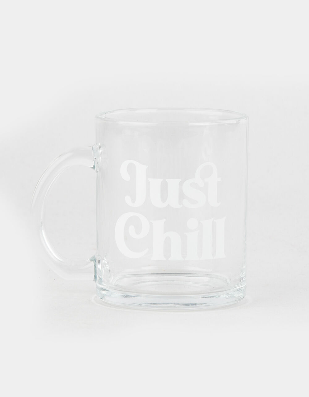 Just Chill Glass Mug WHITE Tillys