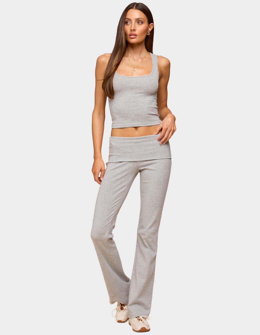 EDIKTED Ivanne Foldover Flared Pants