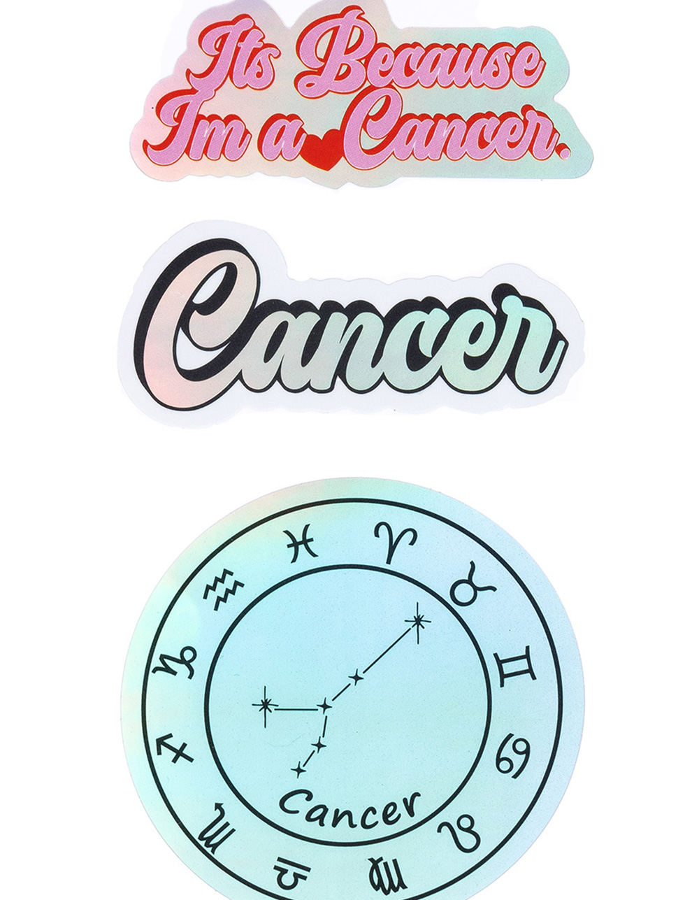 Cancer Zodiac Stickers - PINK COMBO
