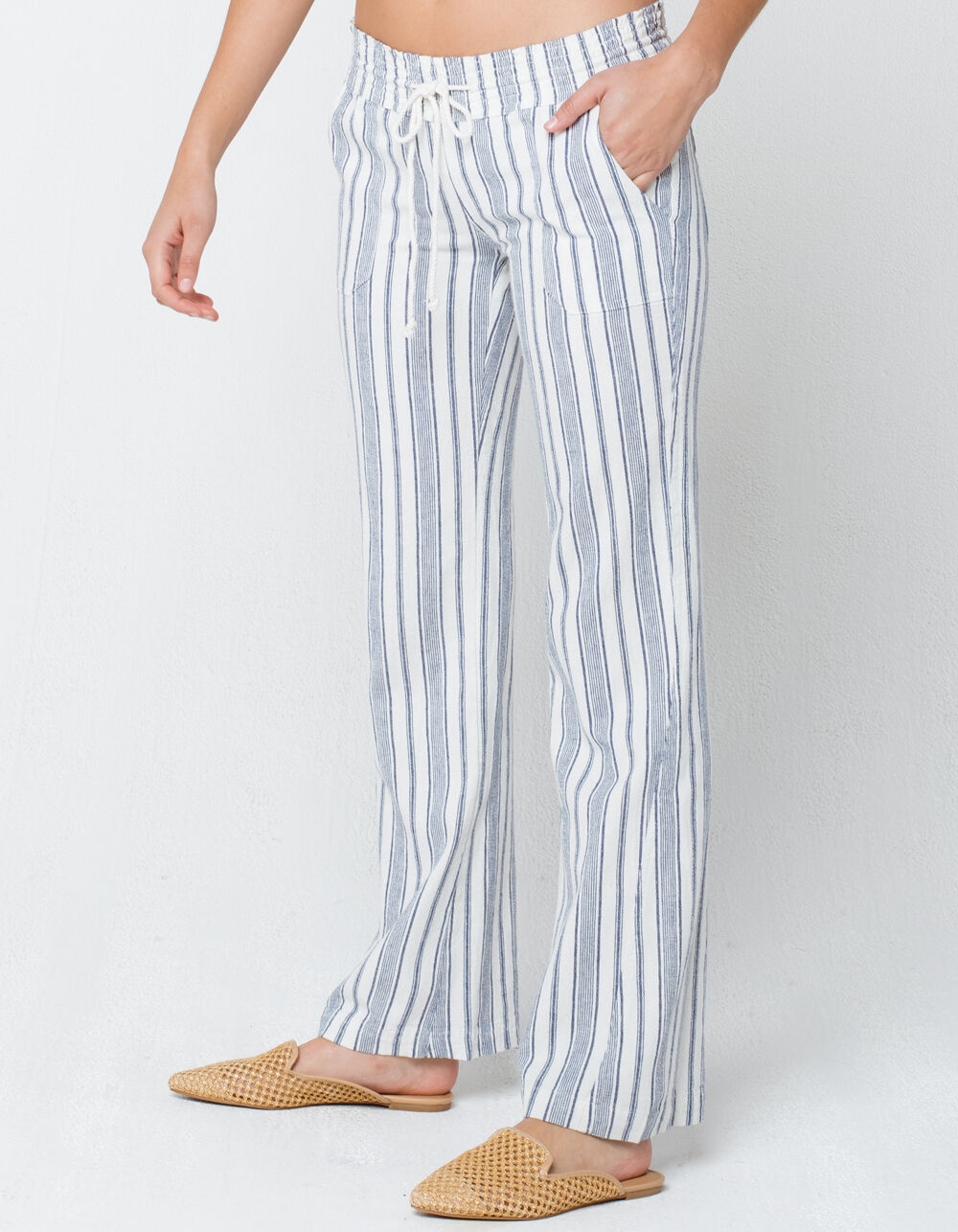 ROXY Oceanside Stripe Womens Beach Pants NAVY COMBO Tillys