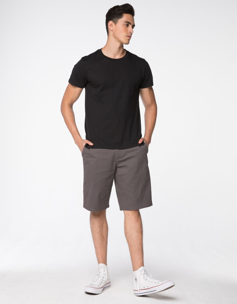 RSQ Long Mens Charcoal Chino Shorts CHARCOAL Tillys