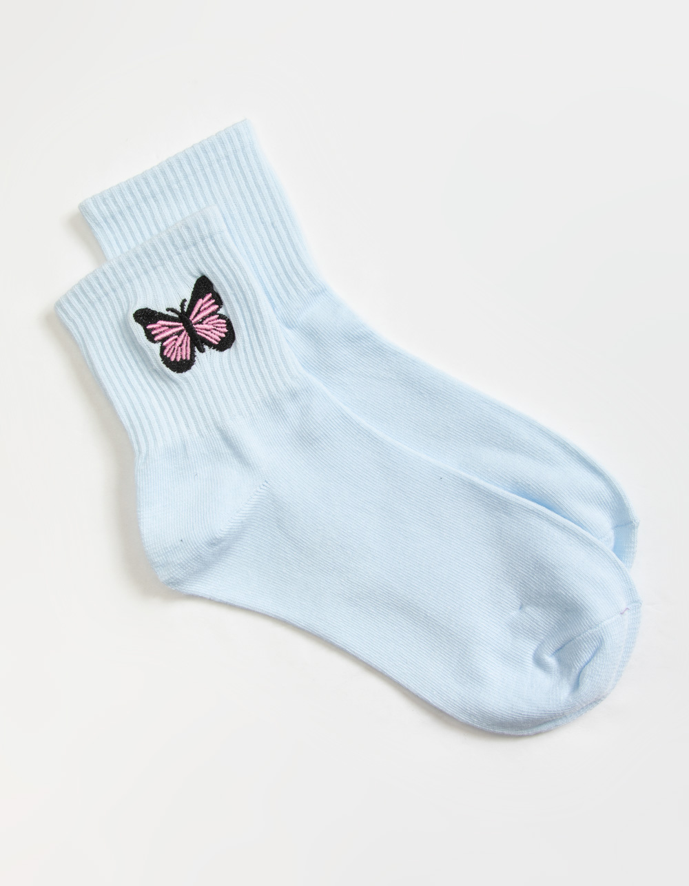 FULL TILT Butterfly Womens Crew Socks BLUE Tillys