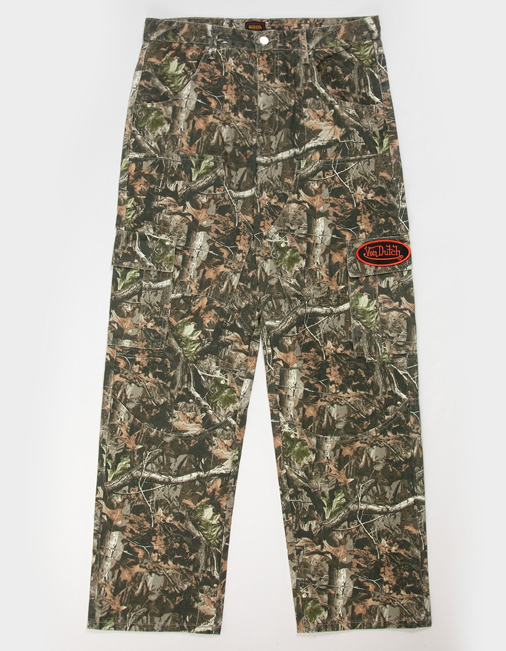VON DUTCH The Hunter Mens Double Baggy Cargo Pants - CAMO