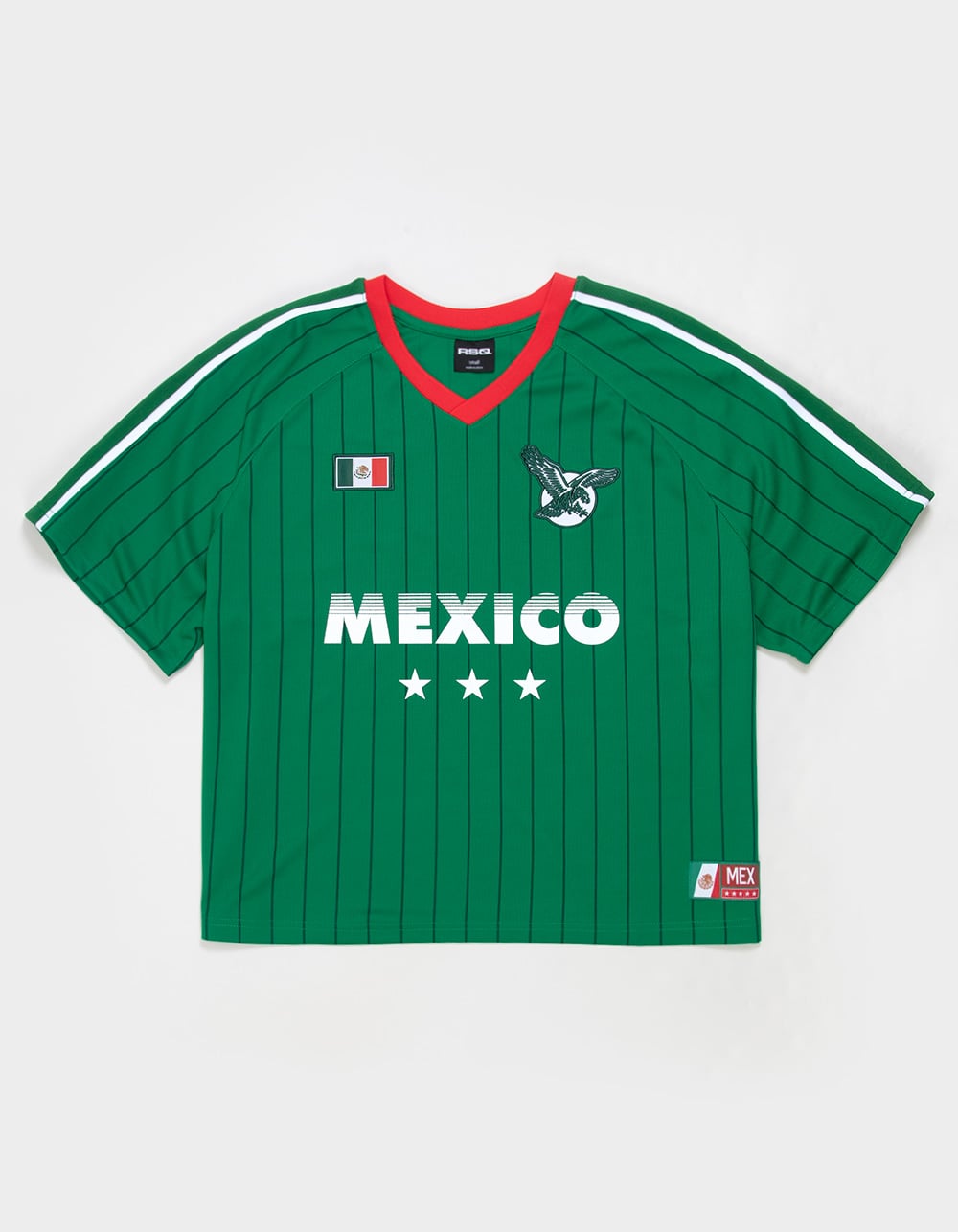 RSQ Mens Mexico Baggy Crop Soccer Jersey - GREEN