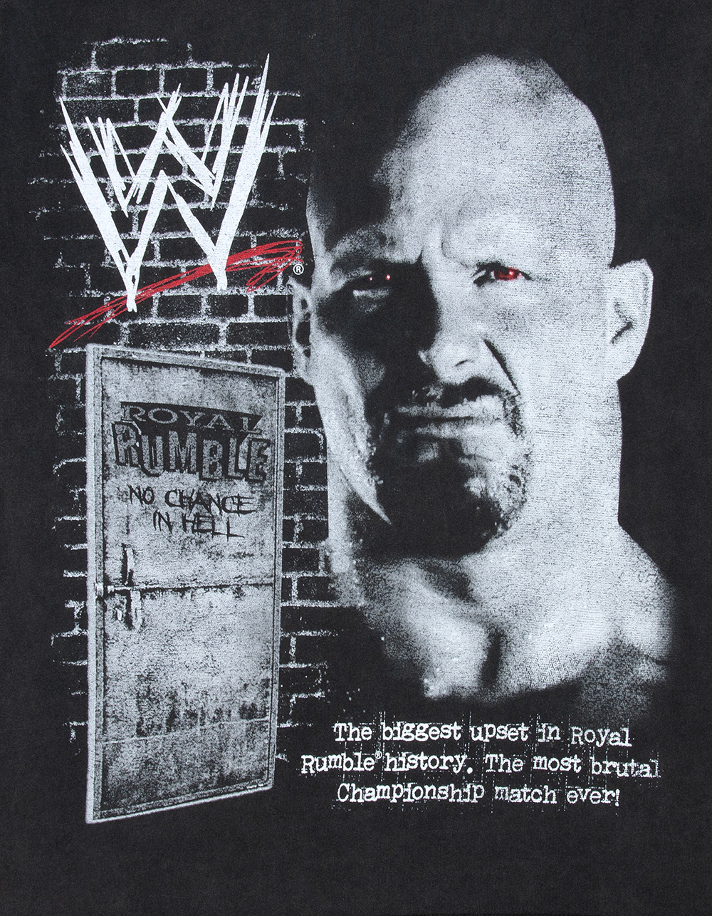 WWE Royal Rumble No Chance Mens Boxy Tee - WASHED BLACK