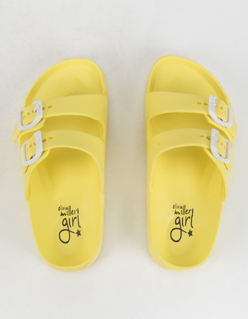OLIVIA MILLER EVA Double Buckle Girls Yellow Sandals image number 4