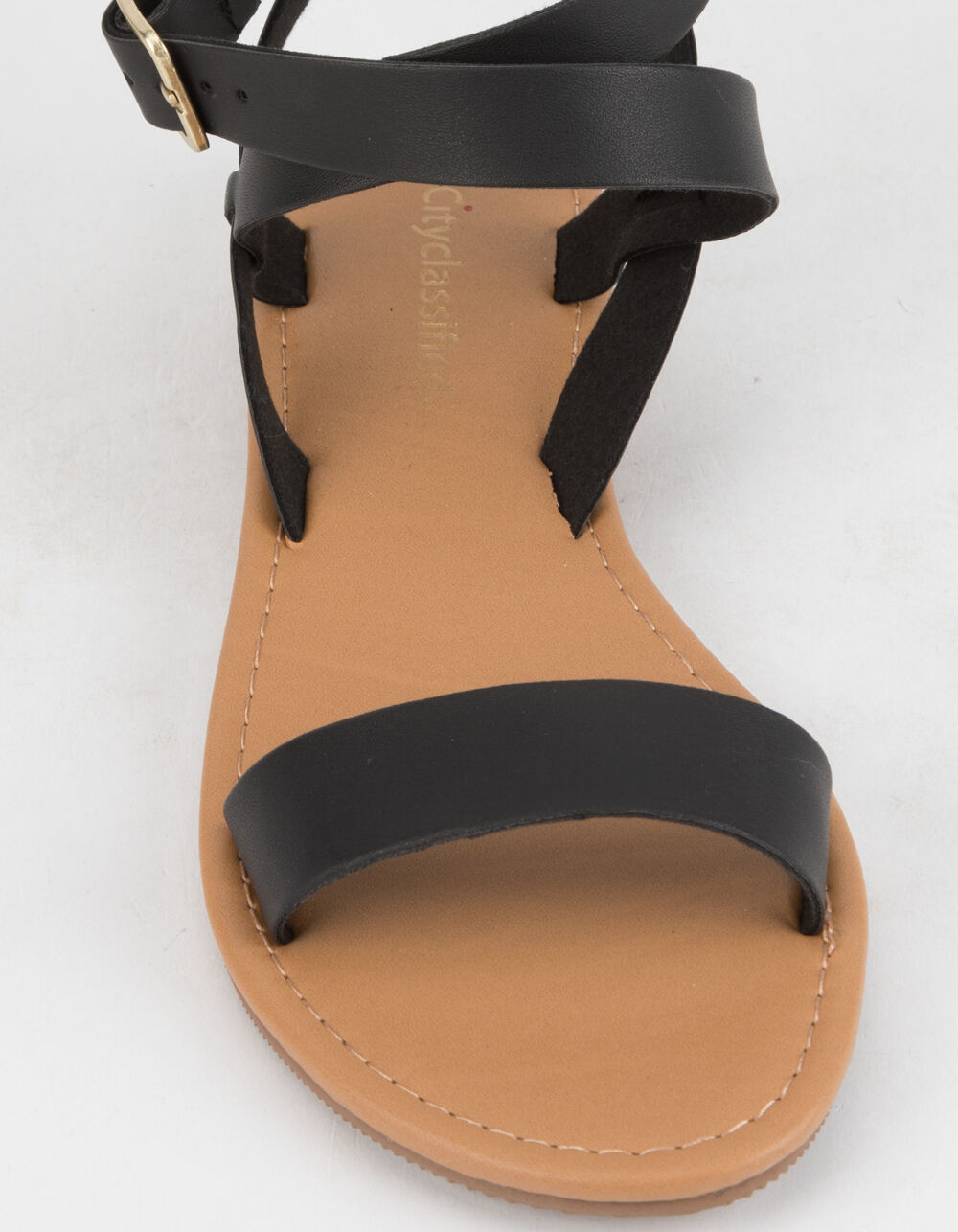 CITY CLASSIFIED Basic Ankle Wrap Womens Sandal - BLACK | Tillys
