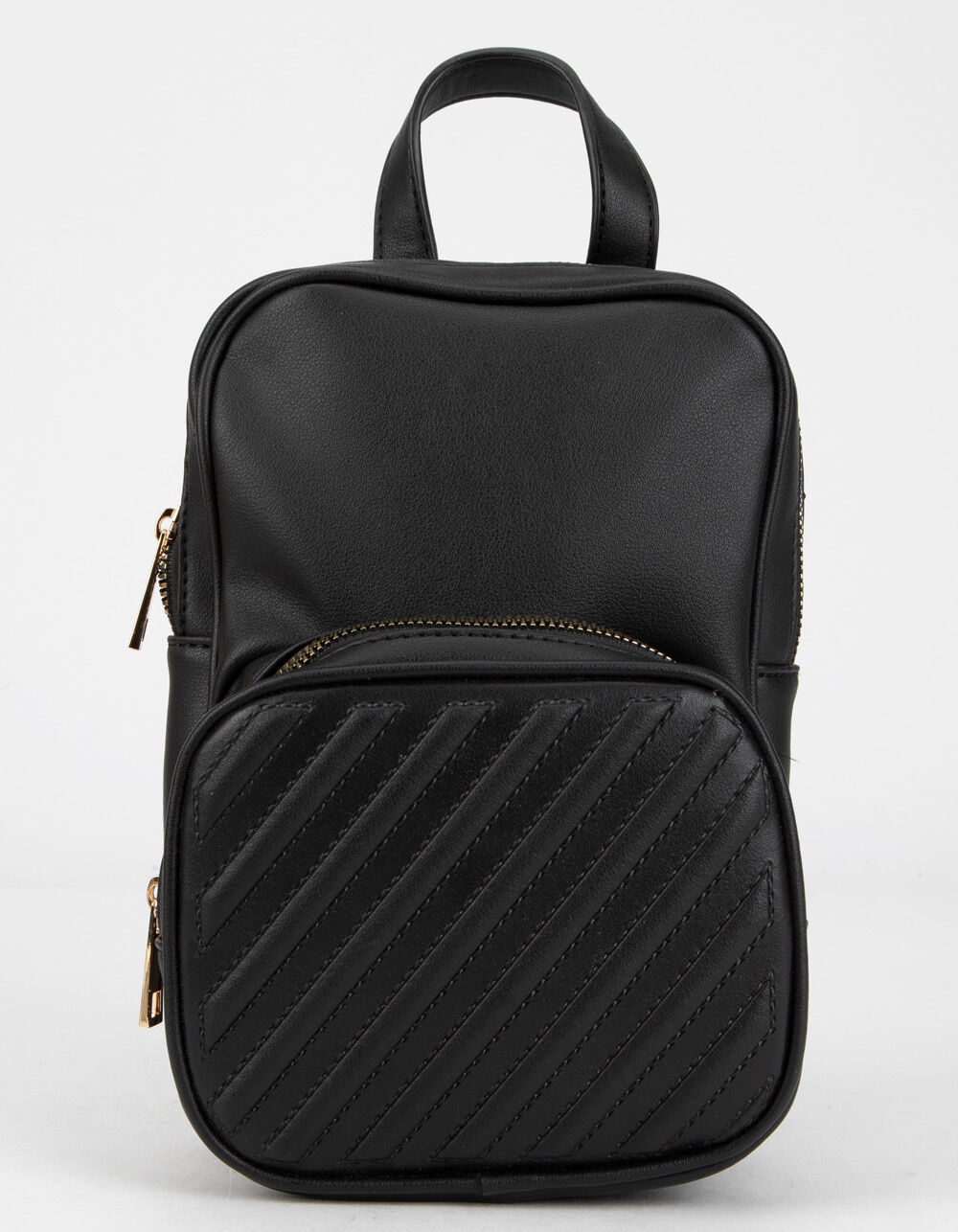 Textured Faux Leather Mini Backpack image number 0