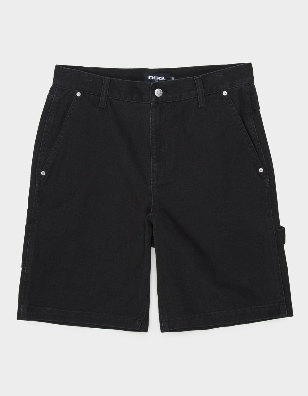 RSQ Mens Loose Twill Carpenter Shorts - WASHED BLACK