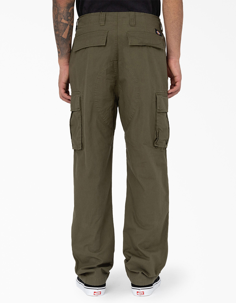 DICKIES Eagle Bend Relaxed Fit Double Knee Mens Cargo Pants - OLIVE