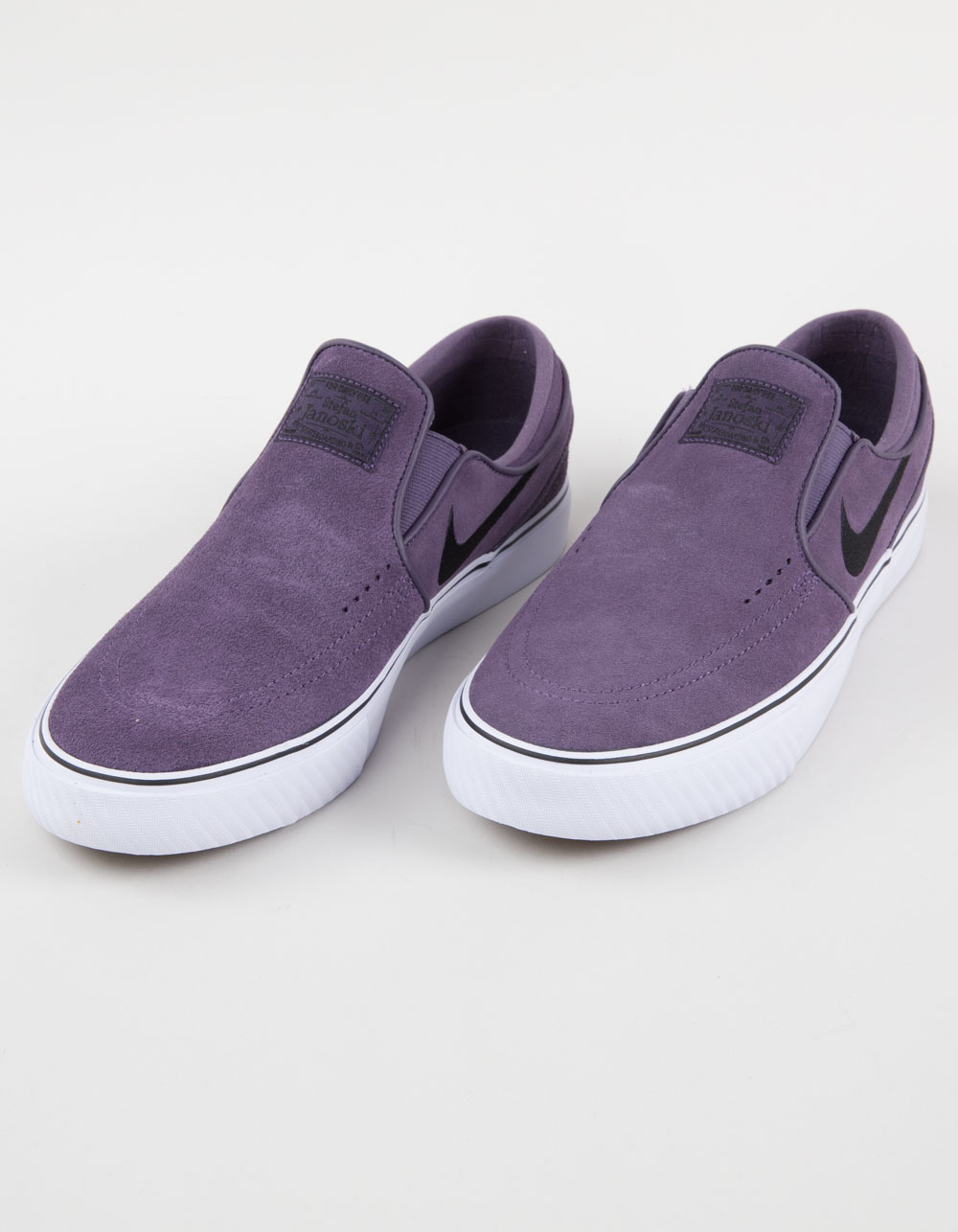 NIKE SB Janoski+ Slip-On Skate Shoes - PURPLE/BLACK