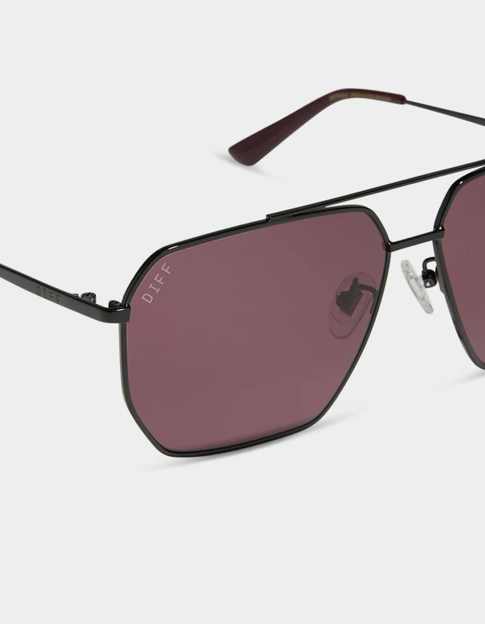 DIFF EYEWEAR Berkely Sunglasses - BLACK CHERRY