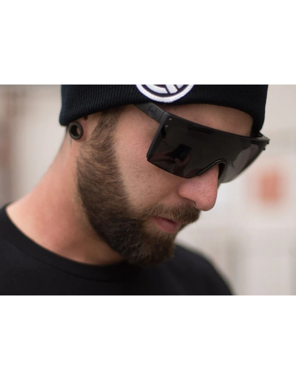 HEAT WAVE VISUAL Lazer Face Black Z87 Sunglasses - BLACK