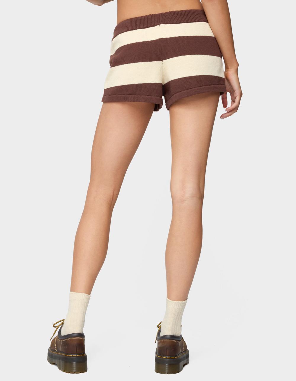 EDIKTED Riley Striped Knit Shorts