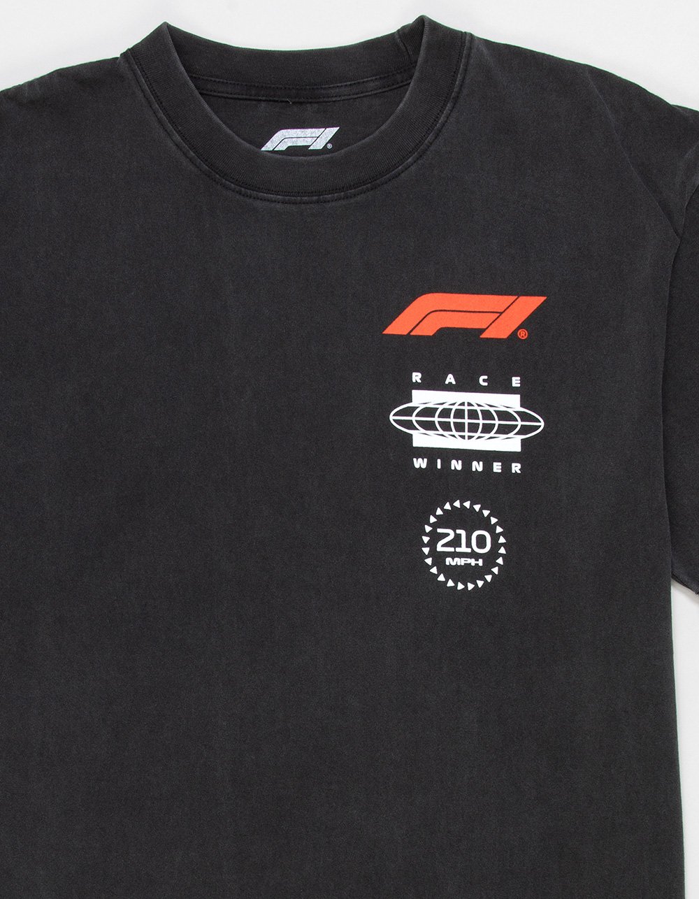 FORMULA 1 High Speed Mens Boxy Tee - WASHED BLACK