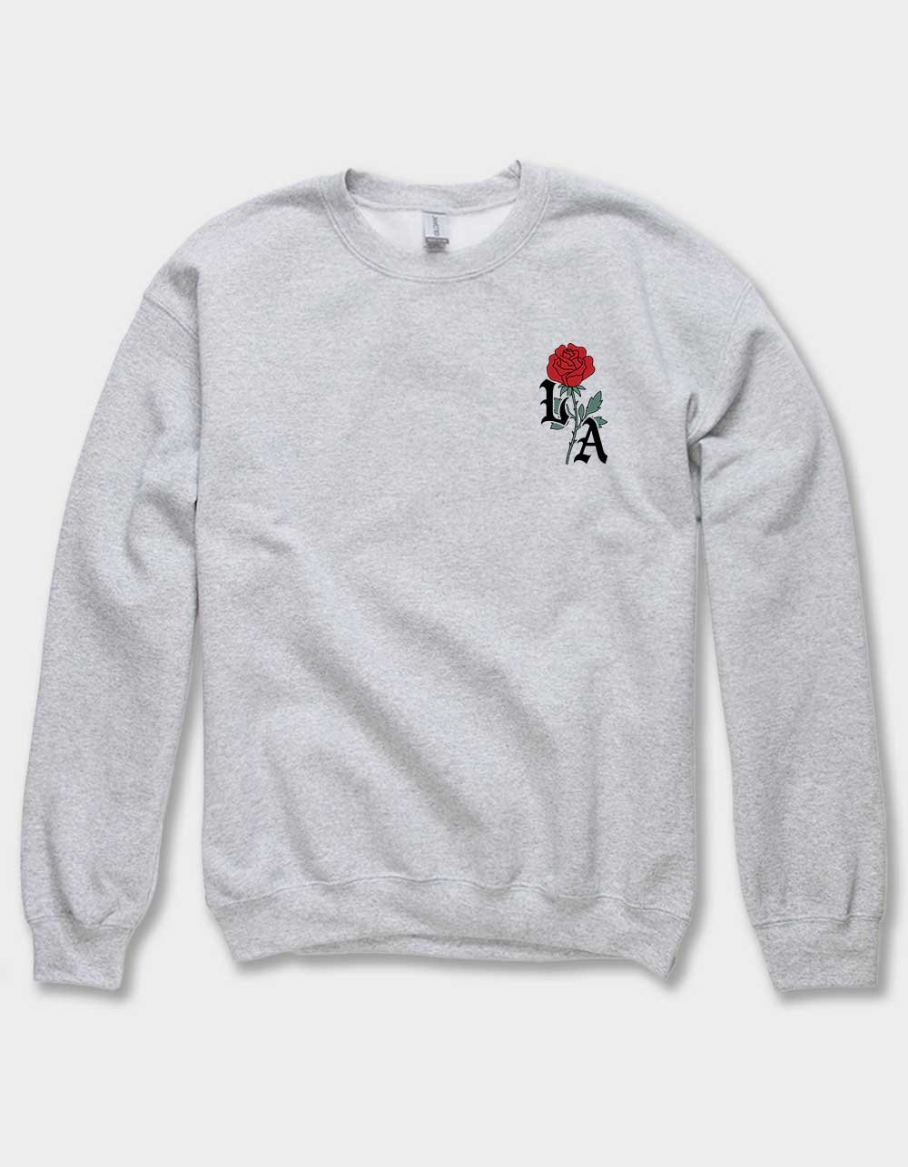 LOS ANGELES Rose LA Unisex Crewneck Sweatshirt - HEATHER GRAY