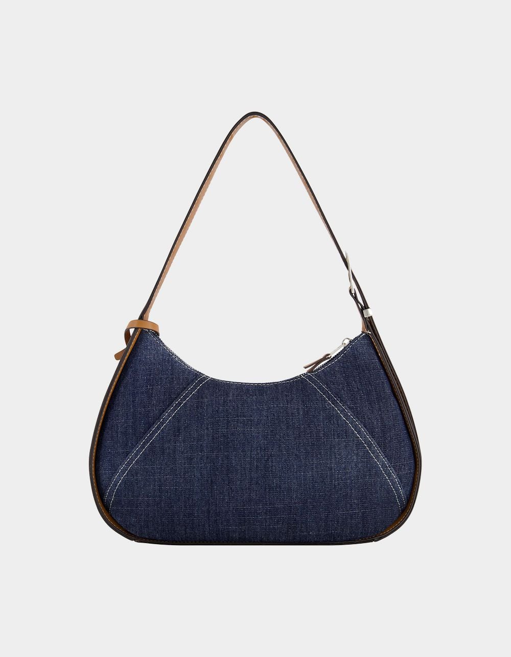 TRUE RELIGION Studded Logo Denim Hobo Bag - DENIM