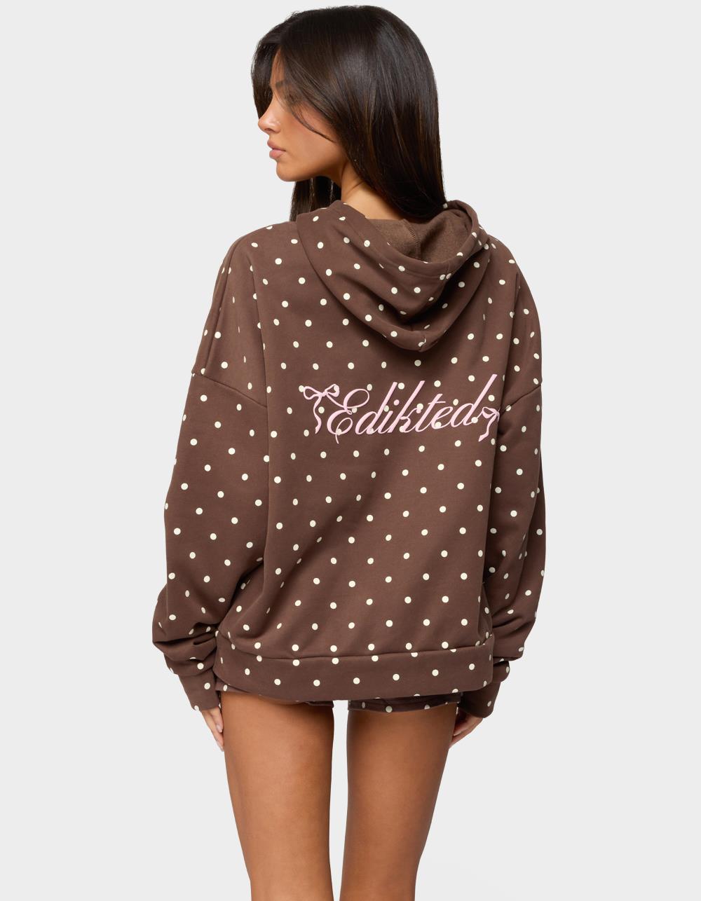 Edikted Chelsie Polka Dot Hoodie at CoolSprings Galleria in