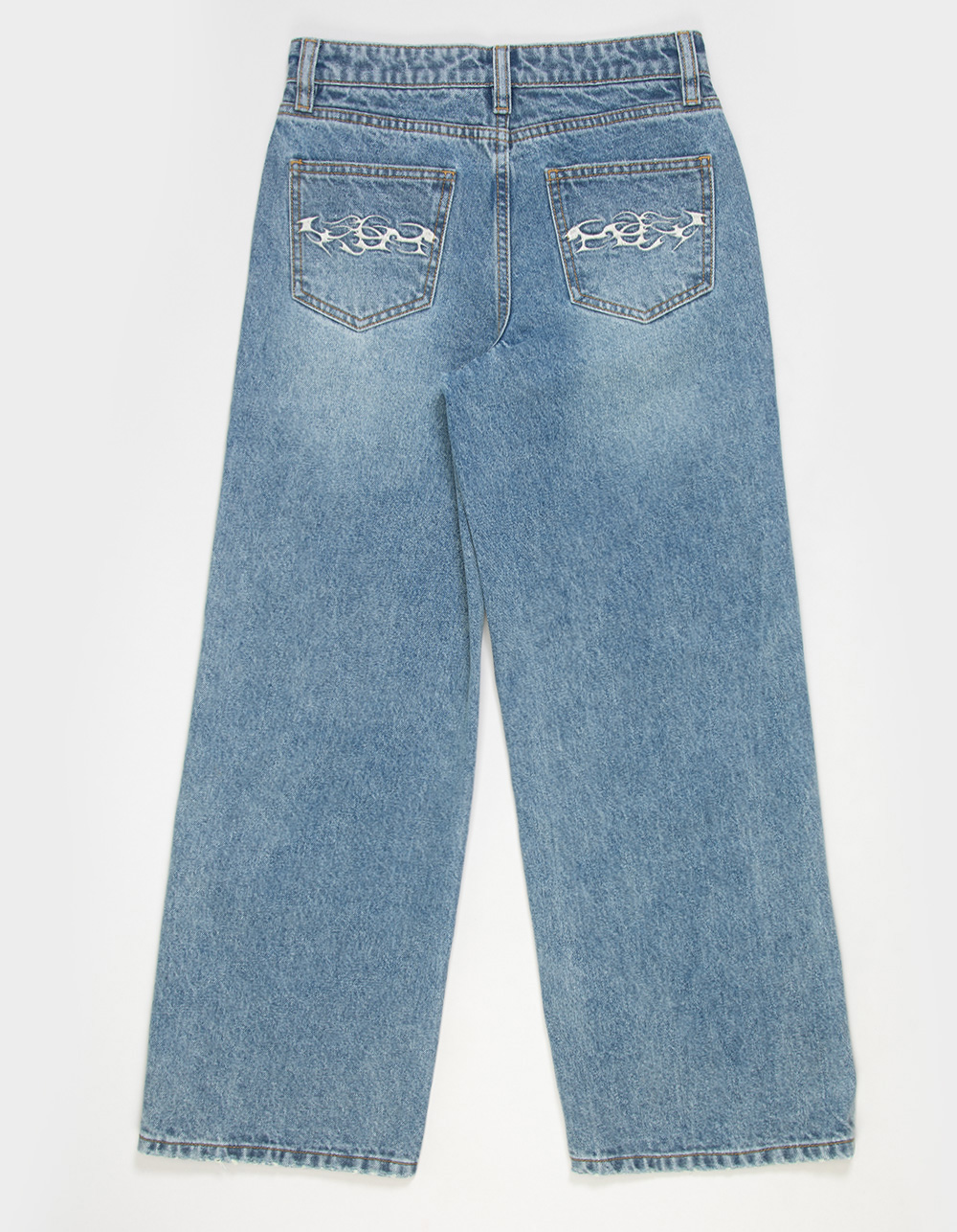 RSQ Boys Embroidered Extra Baggy Jeans - MEDIUM INDIGO