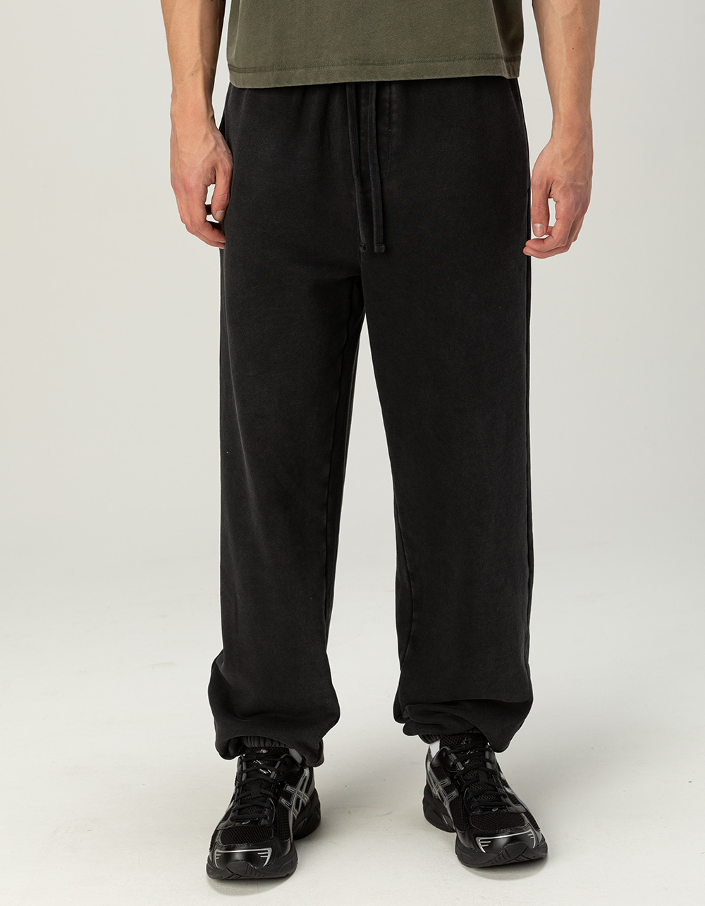 RSQ Mens Baggy Sweatpants - BLACK
