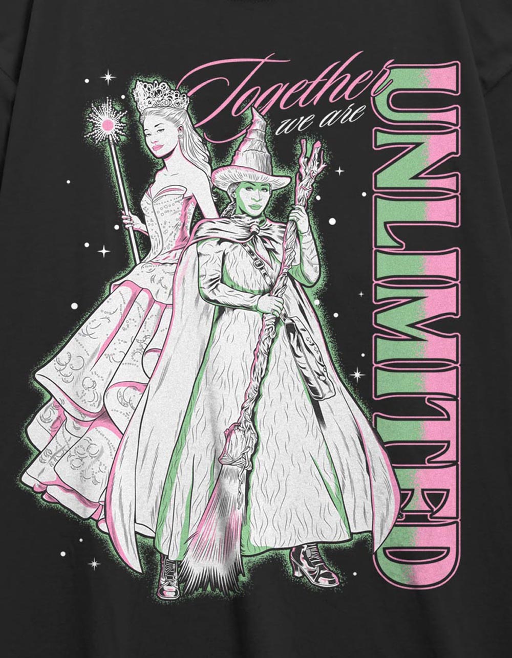 WICKED Unlimited Duo Unisex Oversized Tee - BLACK
