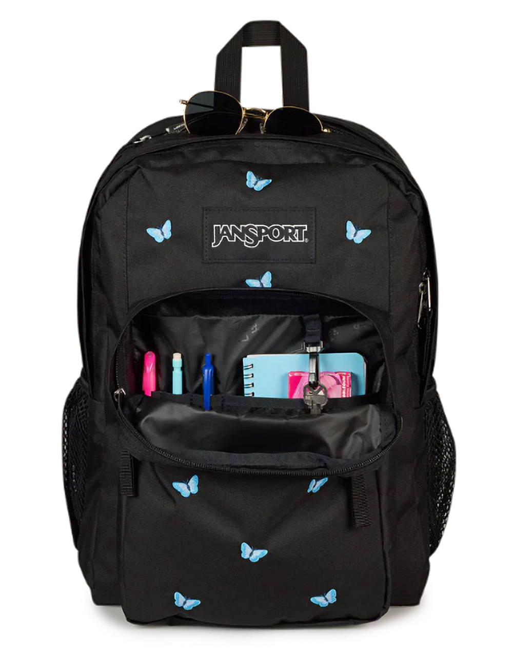 JANSPORT Big Plans FX Backpack - TINY BUTTERFLIES BLACK