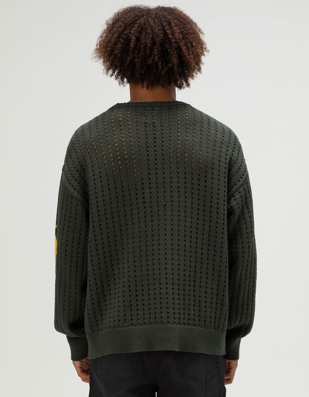 RSQ Mens Jersey Graphic Sweater - GREEN